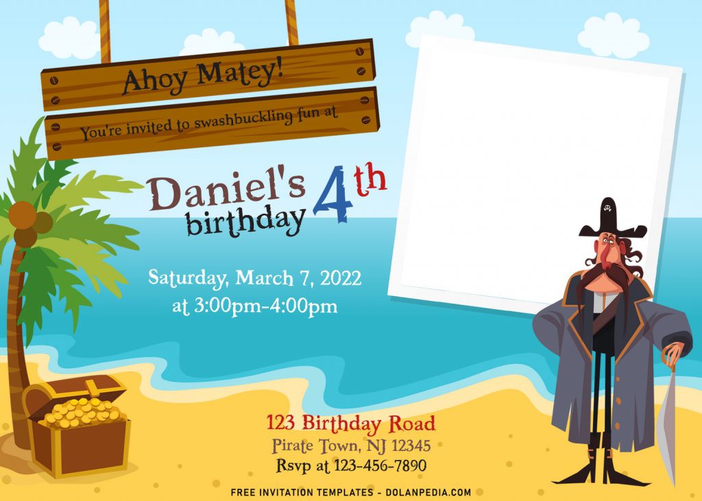 8+ Awesome Pirate Party Birthday Invitation Templates For Your Little Pirate Birthday
