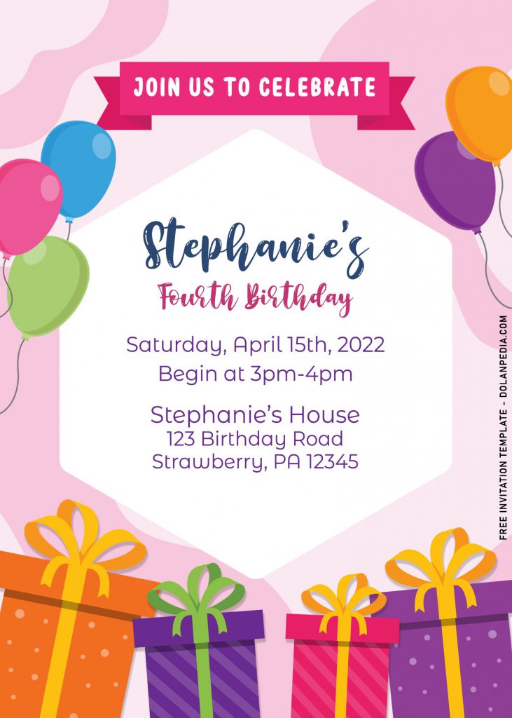 10+ Colorful Pastel Birthday Invitation Templates For Fun Kid’s Birthday Party