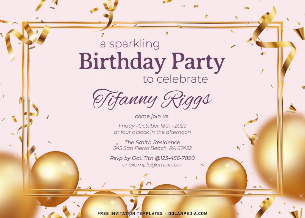 9+ Sparkling Balloons Birthday Invitation Templates