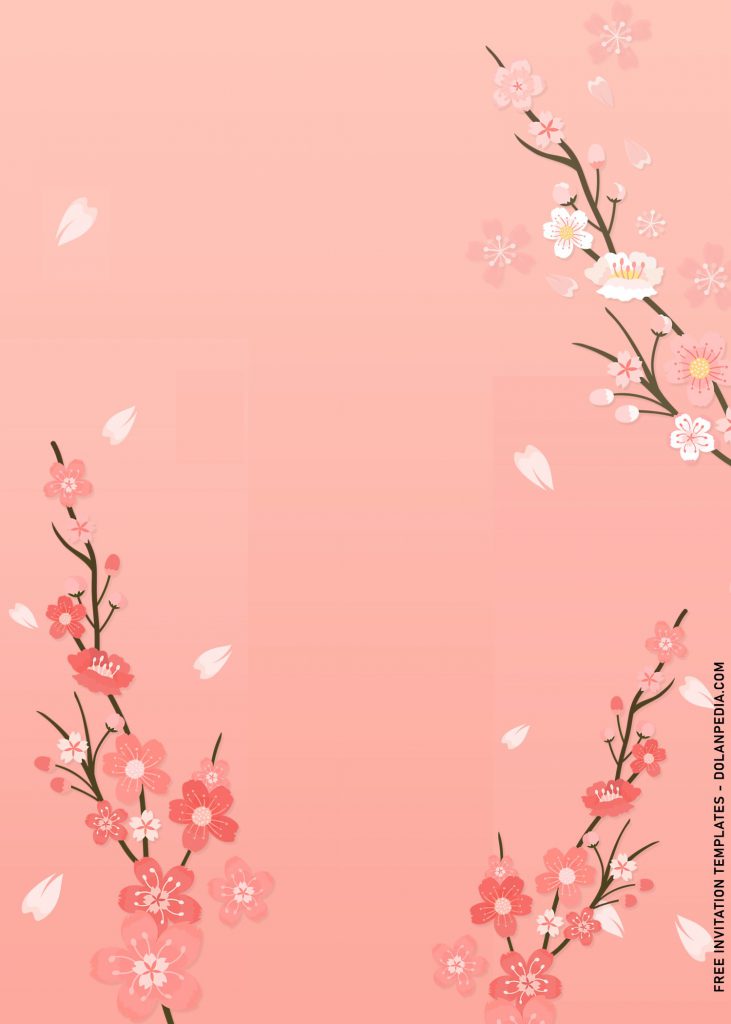 7+ Gorgeous Cherry Blossom Baby Shower Invitation Templates with stunning Sakura in watercolor