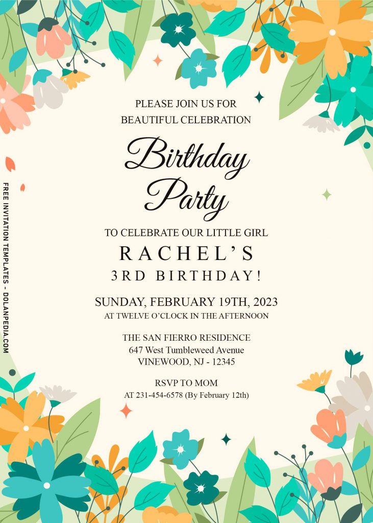 8+ Spring Flowers Birthday Invitation Templates For Your Memorable Spring Celebration