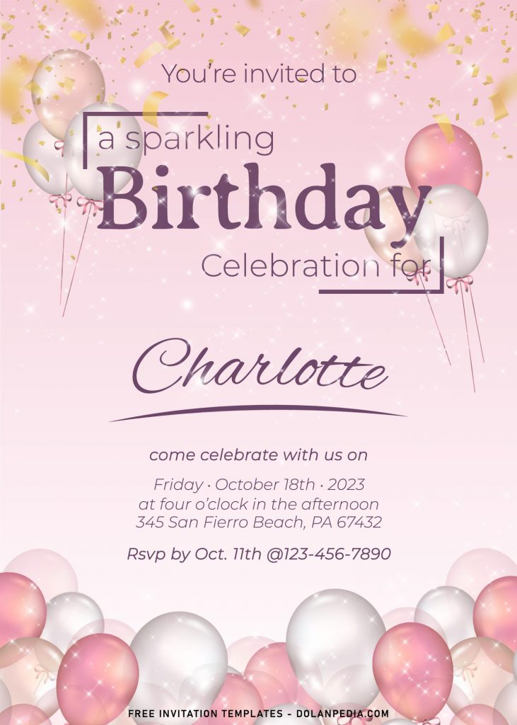 9+ Elegant Sparkling Birthday Invitation Templates