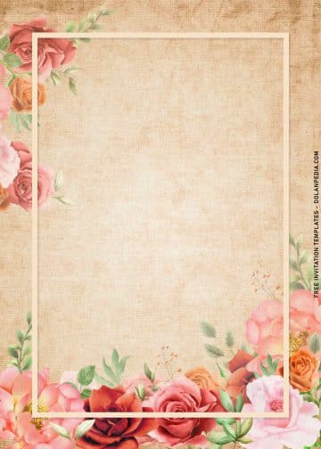 7+ Vintage Watercolor Roses Wedding Invitation Templates | DOLANPedia ...