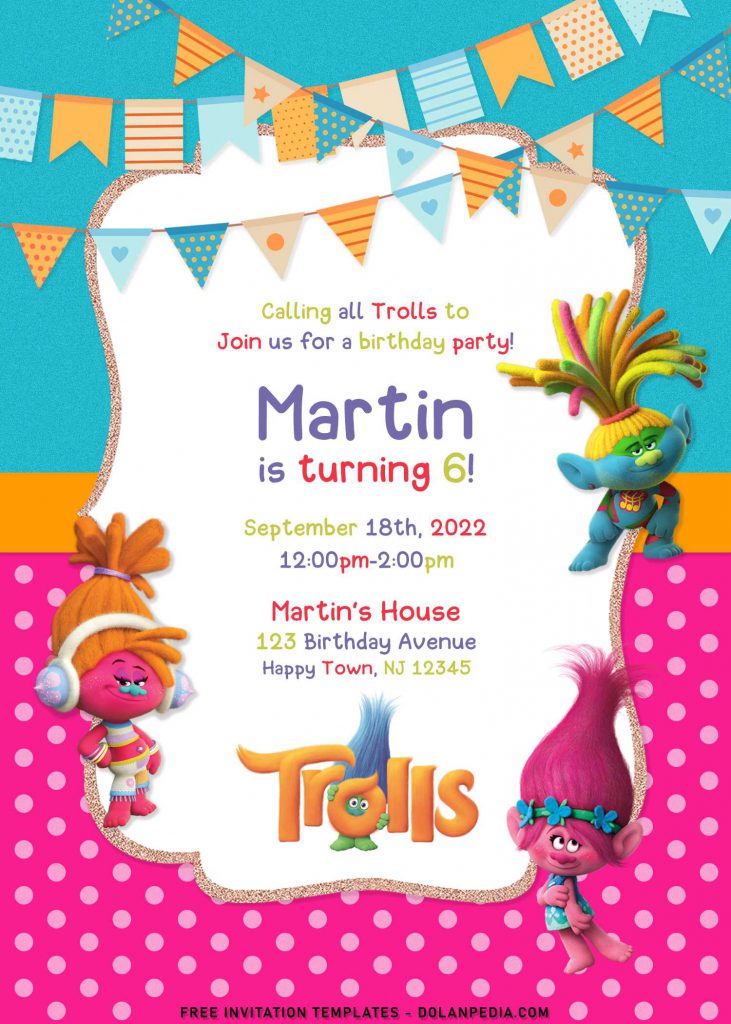 8+ Adorable Trolls Birthday Invitation Templates For Your Kid’s Birthday