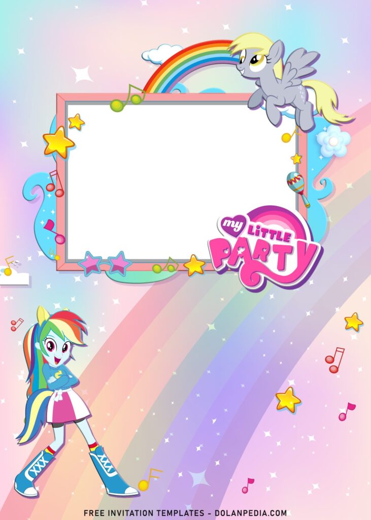 10+ Pink Glam My Little Pony Birthday Invitation Templates with adorable Twilight Sparkle