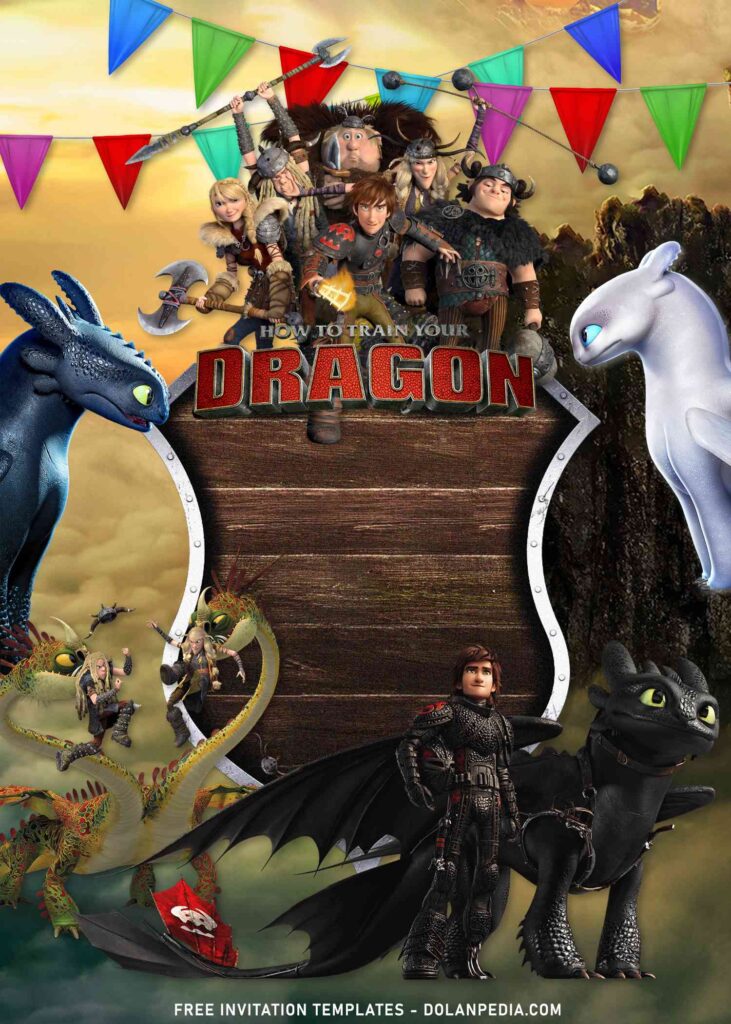 8+ How To Train Your Dragon Birthday Invitation Templates with 