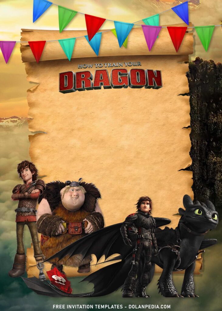 8+ How To Train Your Dragon Birthday Invitation Templates with 