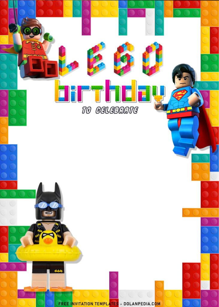 9+ Lego Birthday Invitation Templates For Kids Birthday Party with Lego batman