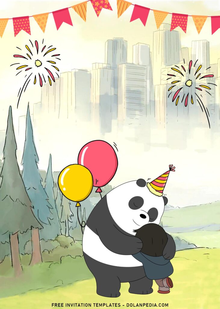 10+ We Bare Bears Birthday Invitation Templates with cute panda