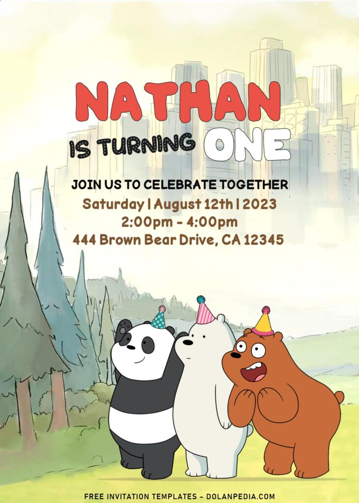 10+ We Bare Bears Birthday Invitation Templates