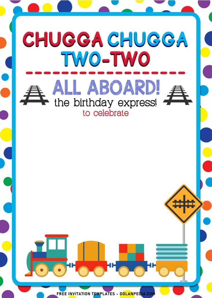 11+ Train Theme Kids Birthday Invitation Templates with 