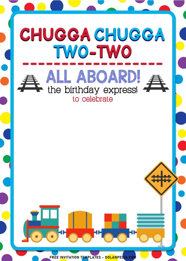 11+ Train Theme Kids Birthday Invitation Templates | Dolanpedia