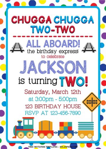 11+ Train Theme Kids Birthday Invitation Templates | Dolanpedia