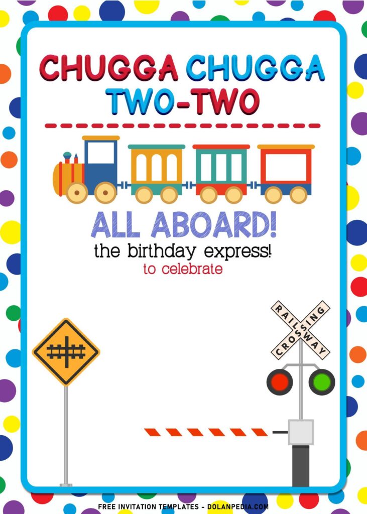 11+ Train Theme Kids Birthday Invitation Templates with Railway Sign