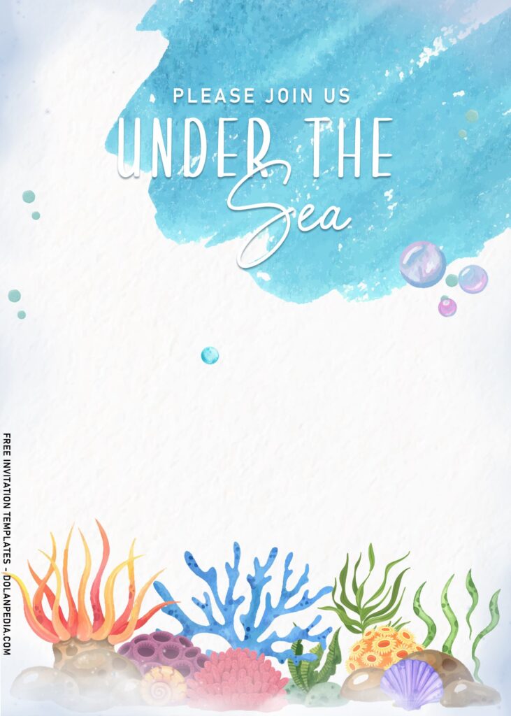 7+ Under The Sea Birthday Invitation Templates For All Sea Lovers with sea plants