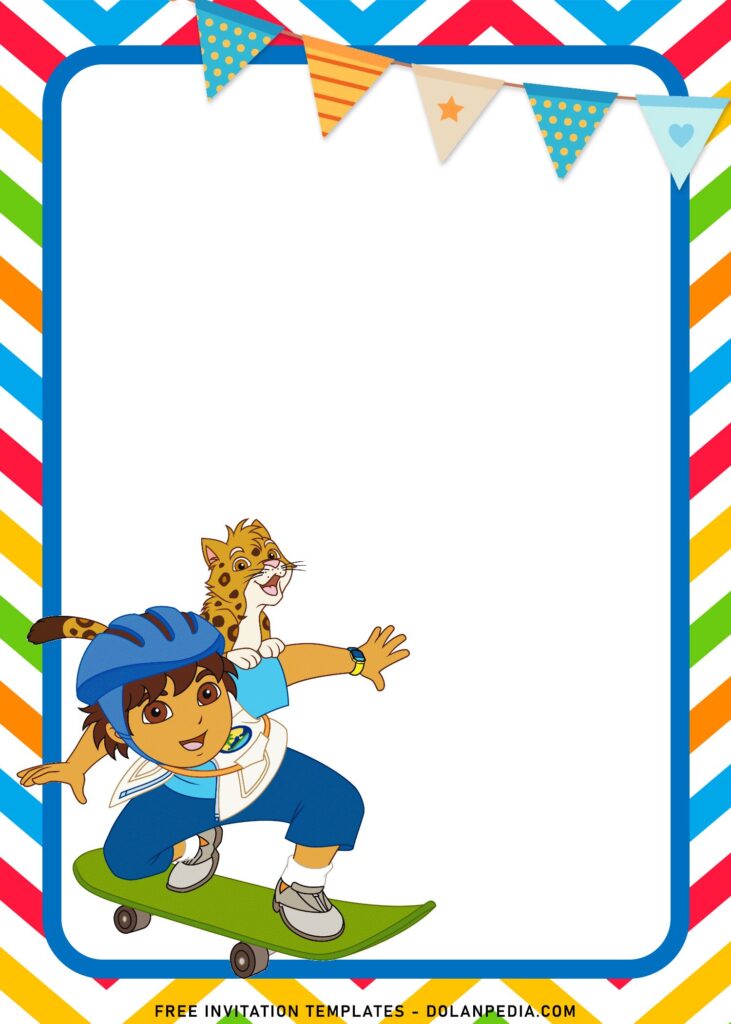 8+ Dora The Explorer Birthday Invitation Templates For Your Kid’s Birthday with Diego