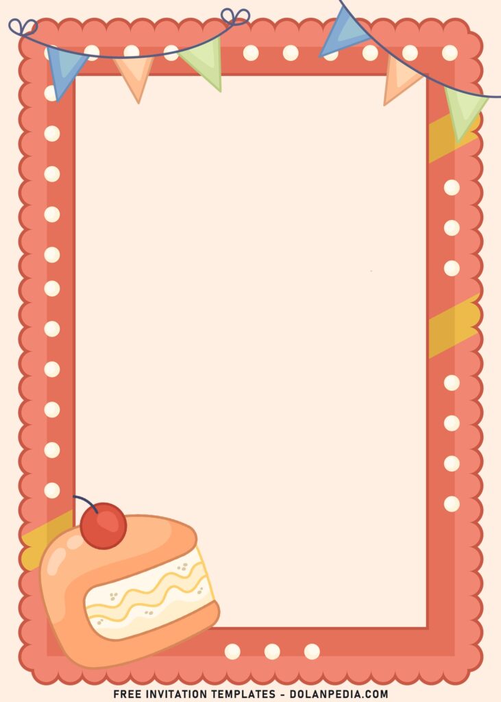 7+ Simple Kids Birthday Party Invitation Templates with sweet cheesecake