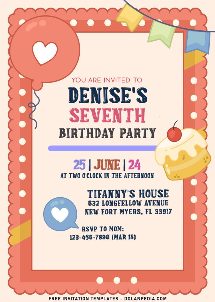 7+ Simple Kids Birthday Party Invitation Templates