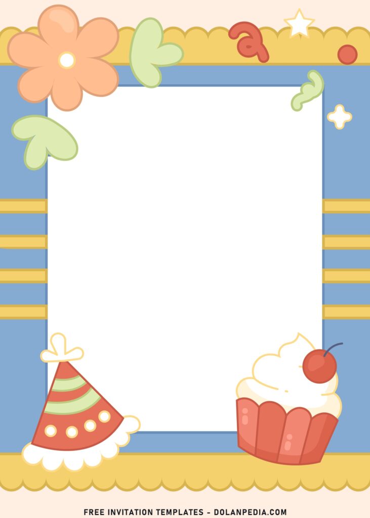7+ Simple Kids Birthday Party Invitation Templates with Yummy Cupcake