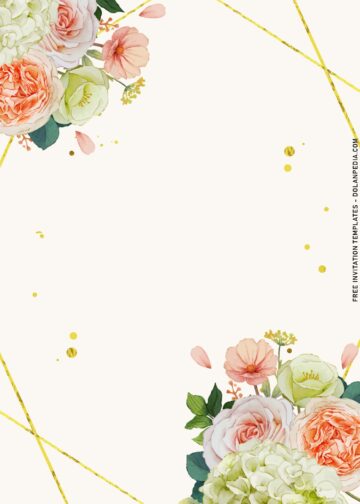 10+ Peach Flowers Birthday Invitation Templates | Dolanpedia