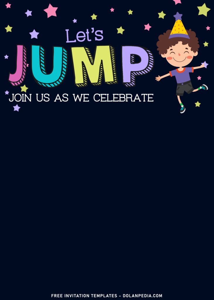 11+ Let’s Jump Party Invitation Templates For Your Kids Birthday with fun wording