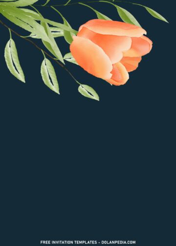 8+ Classy Hand Drawn Tulips Birthday Invitation Templates | Dolanpedia