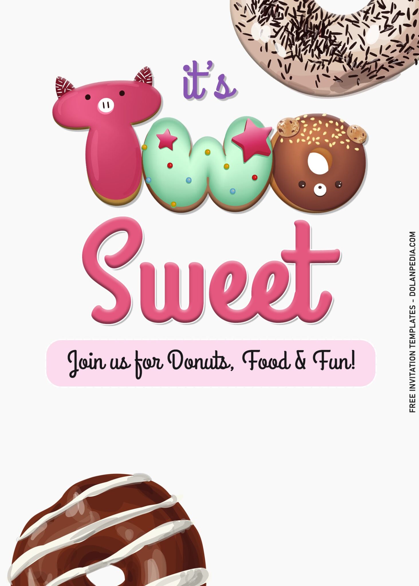 7-yummy-two-sweet-2nd-birthday-invitation-templates-with-glazed-donuts