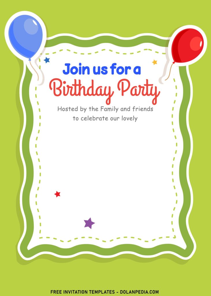 11+ Adorable Kids Toys Birthday Invitation Templates with adorable cute swirl text box