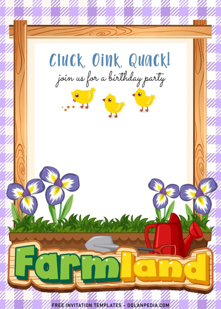 11+ Adorable Farmland Party Invitation Templates For Preschooler with yellow ducks