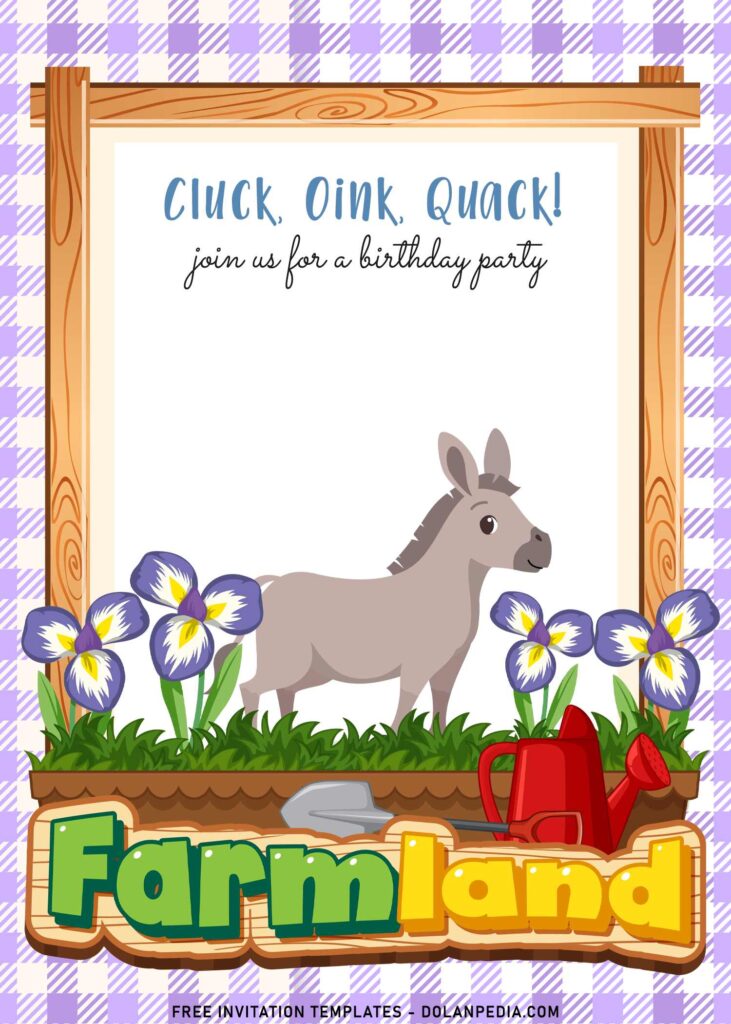 11+ Adorable Farmland Party Invitation Templates For Preschooler with cute pony