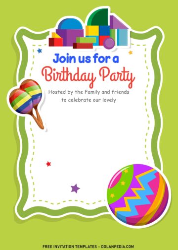 11+ Adorable Kids Toys Birthday Invitation Templates | Dolanpedia