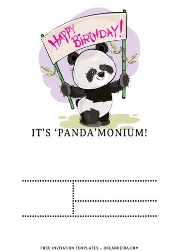 7+ Cute Baby Panda Birthday Invitation Templates For Your Kid’s ...
