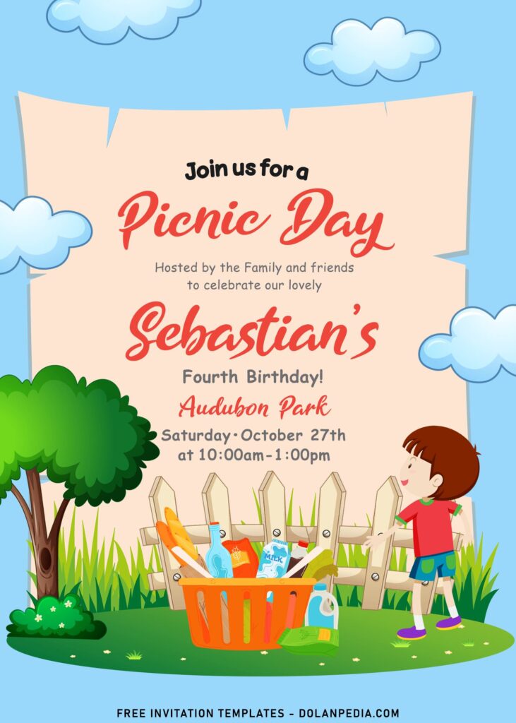 9+ Summer Picnic Day In The Park Birthday Invitation Templates