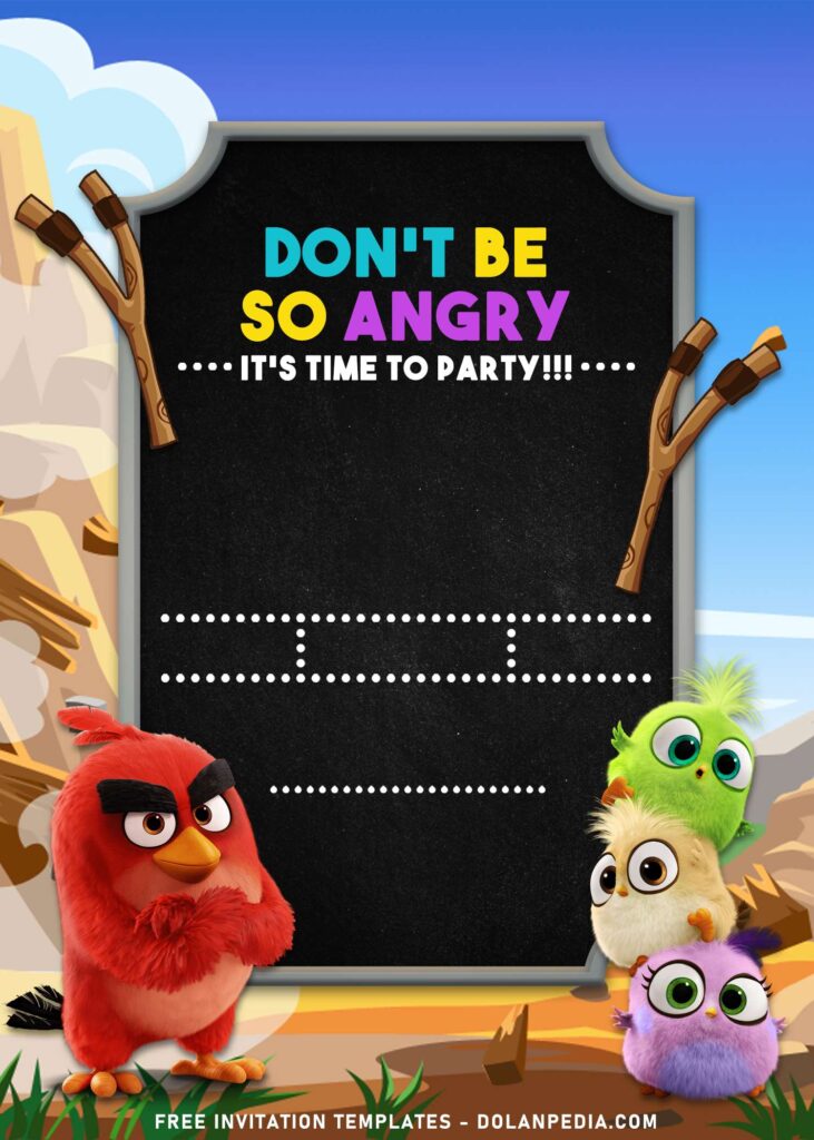 10+ Lovely Feathered Friends Angry Birds Birthday Invitation Templates with Red and Arianna Birds