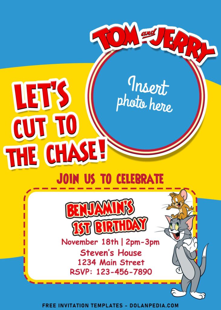 10+ Cutesy Tom & Jerry Birthday Invitation Templates For Your Kid's Birthday