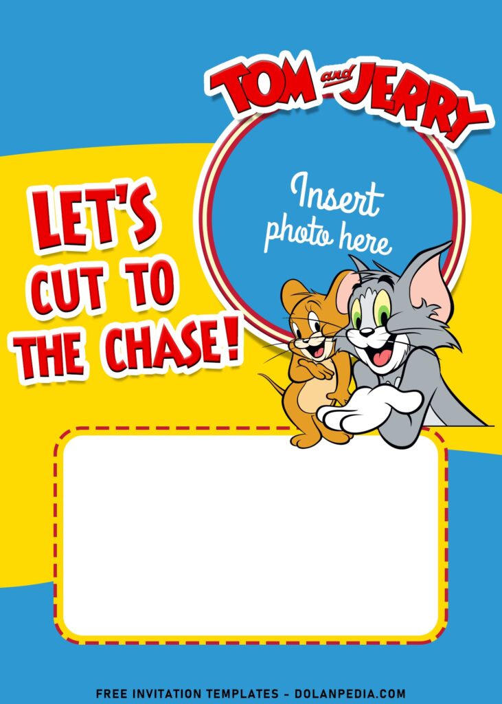 10+ Cutesy Tom & Jerry Birthday Invitation Templates For Your Kid's Birthday with Funny Wording