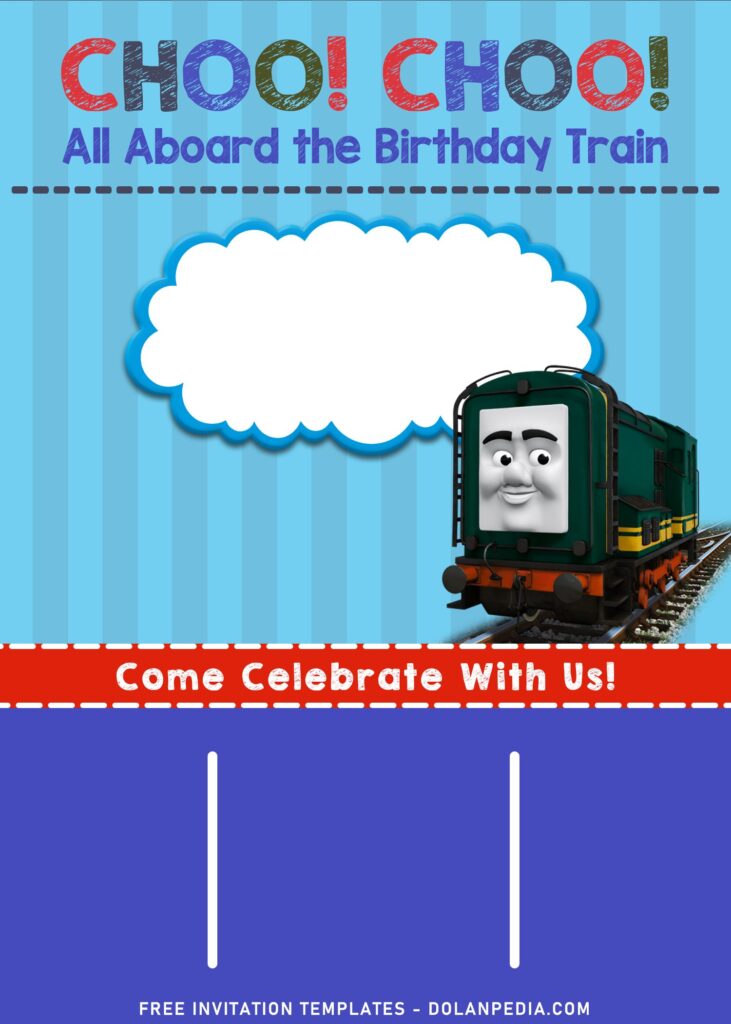 10+ Funny Thomas The Train And Friends Birthday Invitation Templates with Portrait design and customizable format