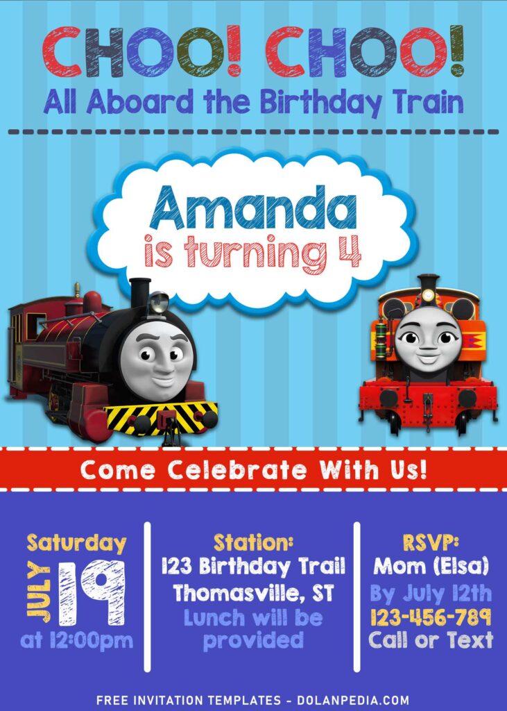 10+ Funny Thomas The Train And Friends Birthday Invitation Templates
