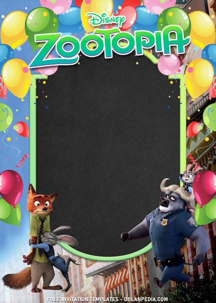 7+ Cheerful Zootopia Invitation Templates Best For Toddlers with opia Invitation Templates Best For Toddlers with Nick Wilde