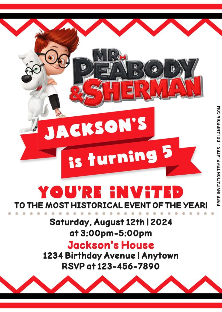 7+ Mr. Peabody And Sherman Birthday Invitation Templates