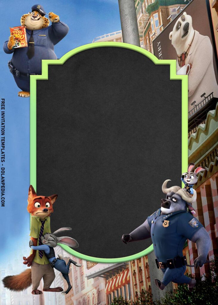 7+ Cheerful Zootopia Invitation Templates Best For Toddlers with opia Invitation Templates Best For Toddlers with Chief Officer Bogo