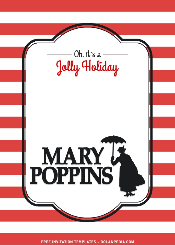 7+ Fabulous Mary Poppins Birthday Invitation Templates with 
