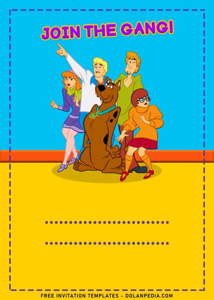 9+ Cartoon Cute Scooby Doo Birthday Invitation Templates with Scooby and friends