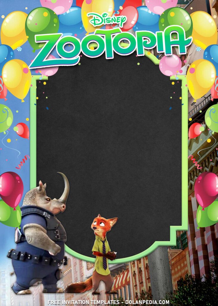 7+ Cheerful Zootopia Invitation Templates Best For Toddlers with opia Invitation Templates Best For Toddlers with Officer McHorn