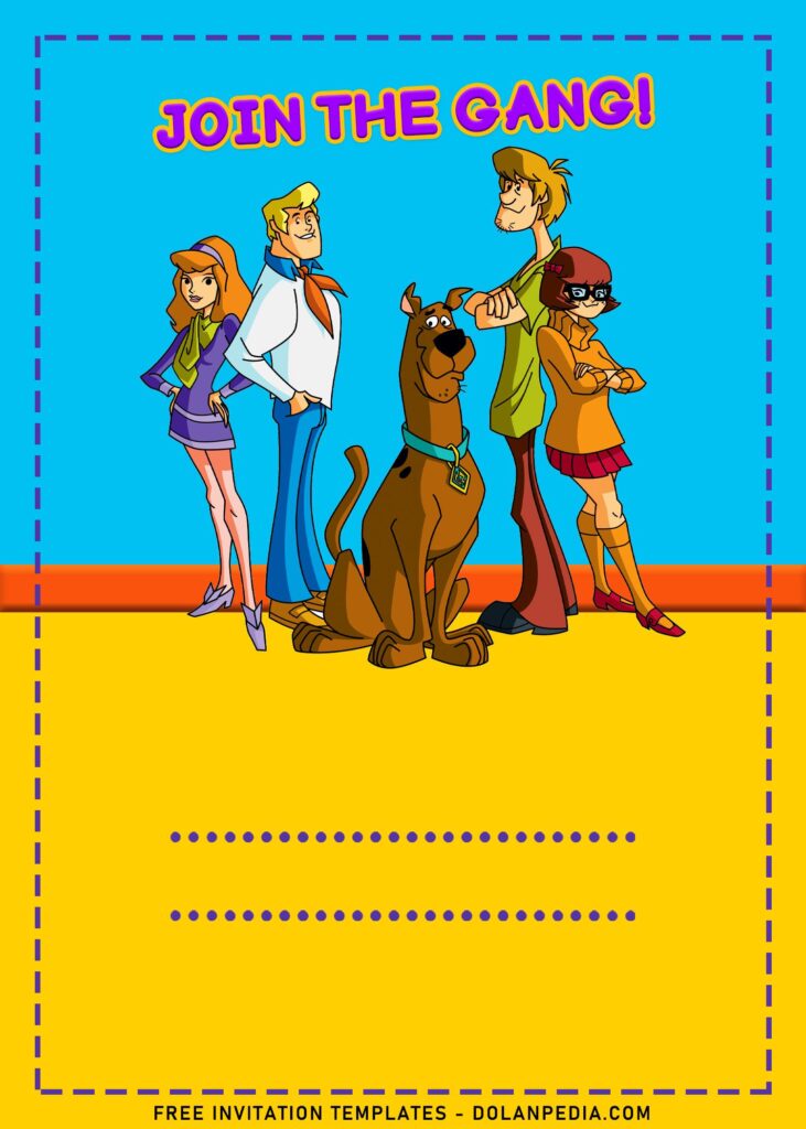 9+ Cartoon Cute Scooby Doo Birthday Invitation Templates with Velma And Shaggy