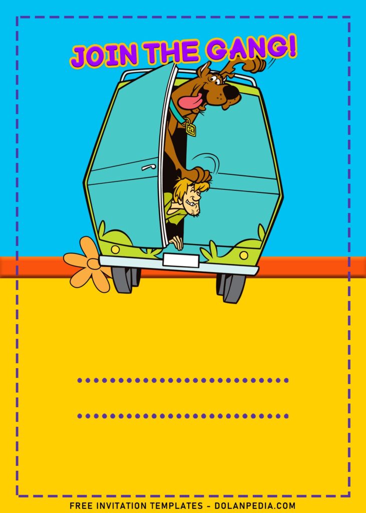 9+ Cartoon Cute Scooby Doo Birthday Invitation Templates with 