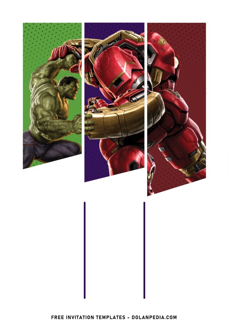 7+ Super Epic Avengers Birthday Invitation Templates with Hulk vs Hulkbuster