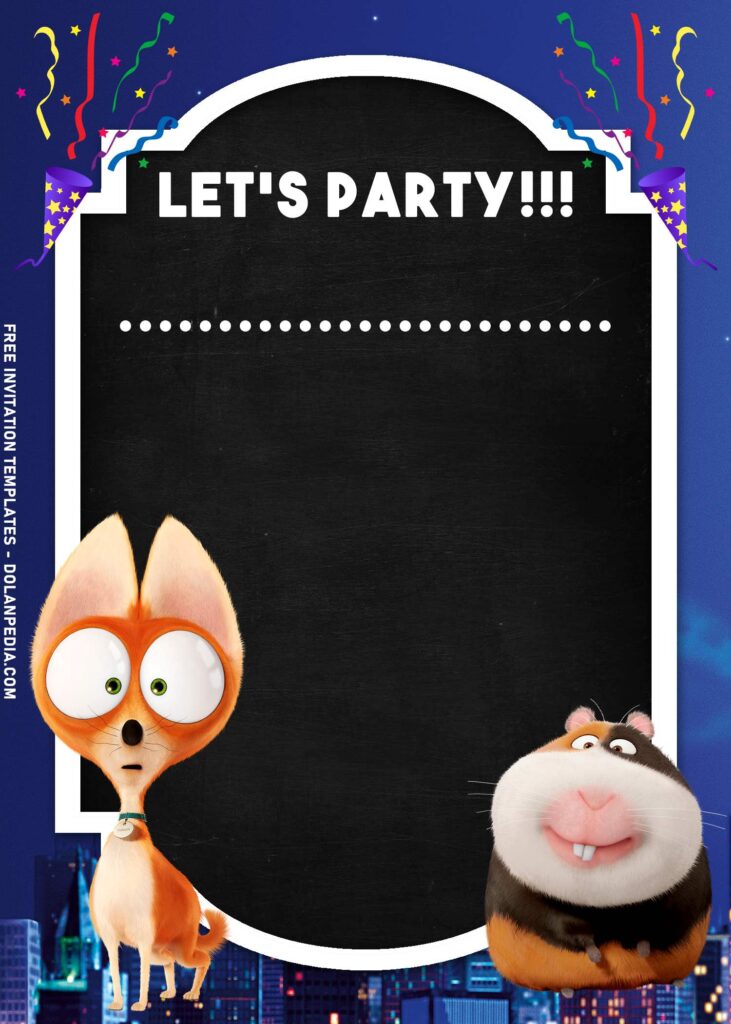 7+ Secret Life Of Pets Birthday Invitation Templates For Boy and Girl with Norman