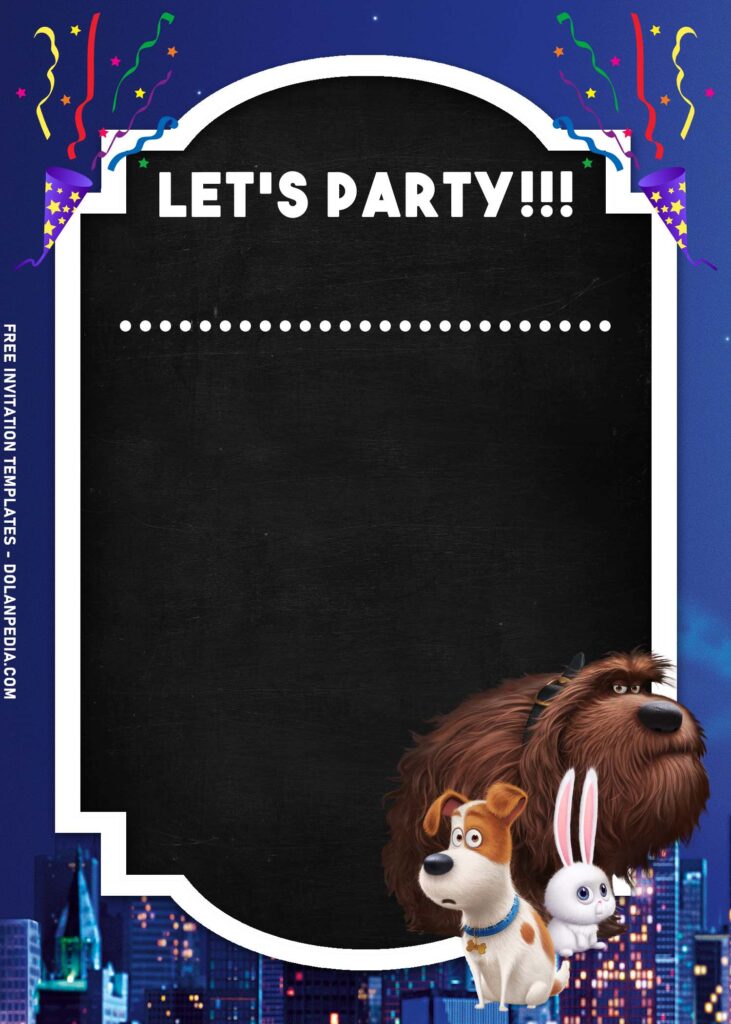 7+ Secret Life Of Pets Birthday Invitation Templates For Boy and Girl with Duke