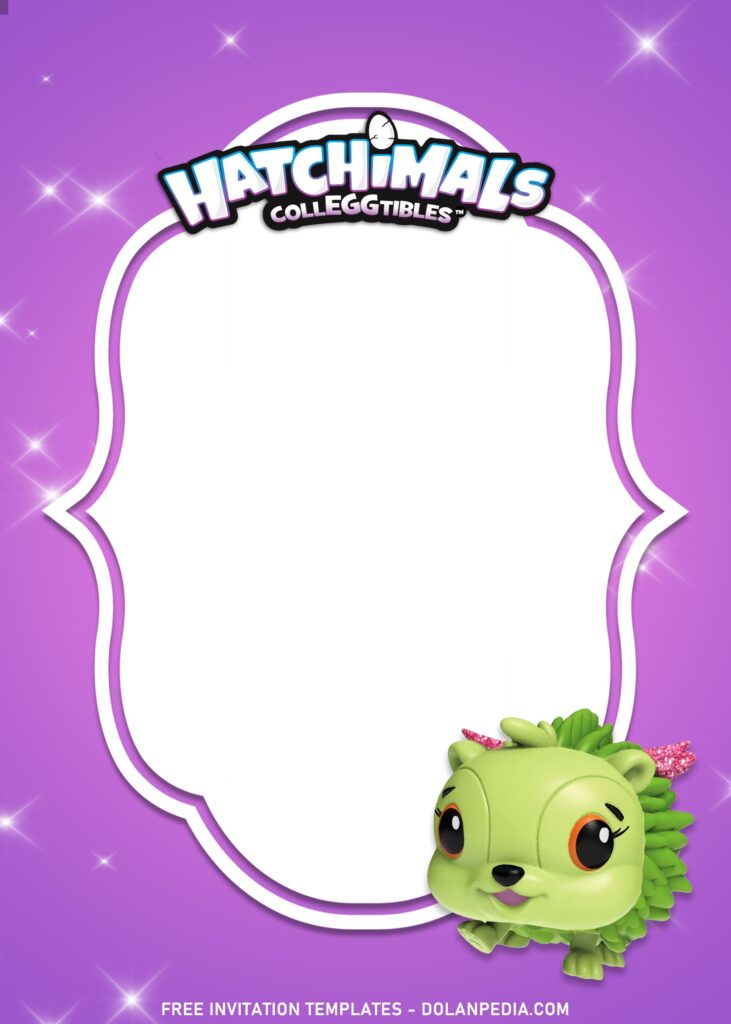 9+ Dazzling Cute Hatchimals Birthday Invitation Best For Toddlers with cute baby 